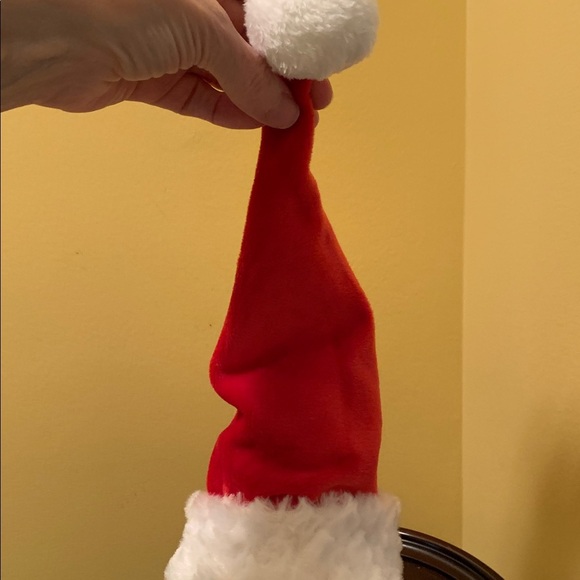 Festive Red and White Shelf Santa Gnome with dangling legs & moveable arms - Picture 6 of 12